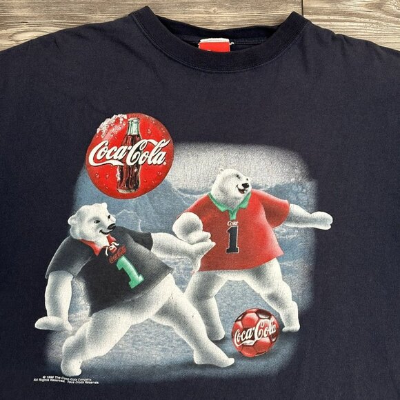 Vintage 90’s Coca Cola Bears Soccer T Shirt - Picture 2 of 4